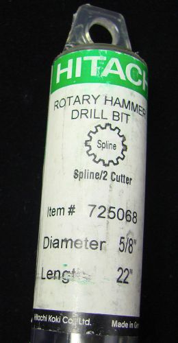 Hitachi® SPLINE HAMMER DRILL 725068 22&#034; ROTARY BIT NEW