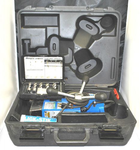 HOUGEN HMD904 115-VOLT MAGNETIC PORTABLE DRILL W/HOUGEN 12002 CUTTER KIT USED