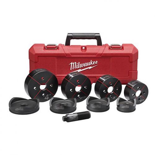 NEW MILWAUKEE TOOL 49-16-2695 EXACT 2 1/2&#034; - 4&#034; 9PC ELECTRICAL KNOCKOUT SET CASE