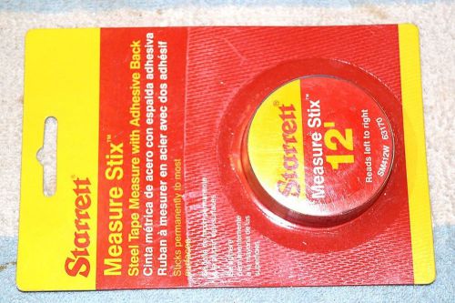 STARRETT NEW SM412W MEASURE STIX SELF-ADHESIVE RULE TAPE RULER 12 FEET 1/16 1/32