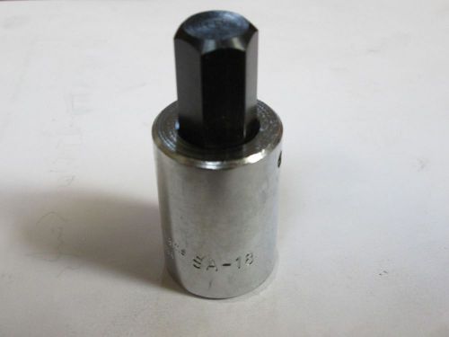 SA-18 WILLIAMS SOCKET HEX BIT 1/2&#034; DRIVE X 9/16&#034;