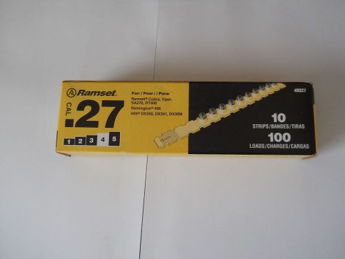 RAMSET.27 CALIBER POWERLOADS 10 STRIPS 100 LOADS PER BOX HILTI LOT OF 6 lot 1560