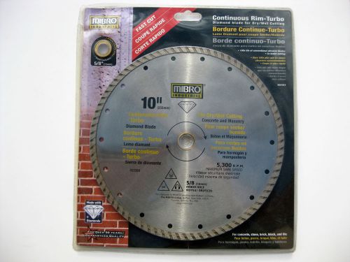 MIBRO INDUSTRIAL 10&#034; Continuous Rim Turbo Diamond Blade