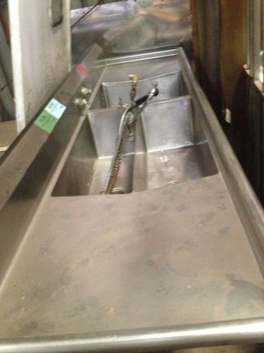 Restaurant Fish Market Commercial  3 compartment  Stainless Steel Sink NSF