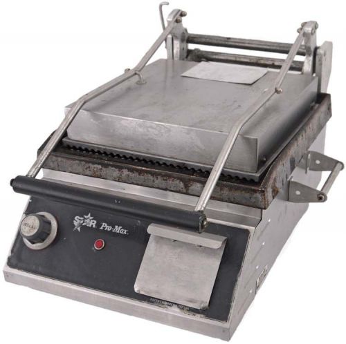 Star pro-max cg14 13.5x13.5” grooved panini sandwich press commercial grill for sale