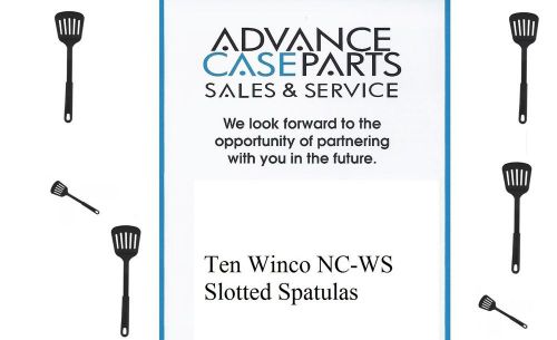 Ten (10) x Winco NC-WS Slotted Spatulas, Spatula