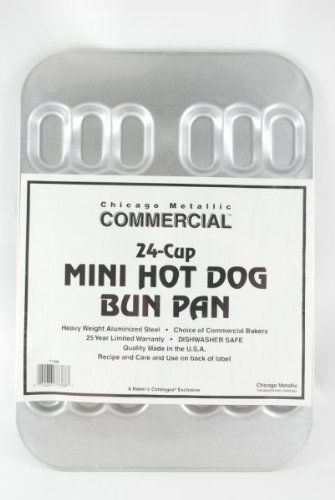 Mini Hot Dog Bun Baking Pan (Makes 24) Pigs in a Blanket NEW