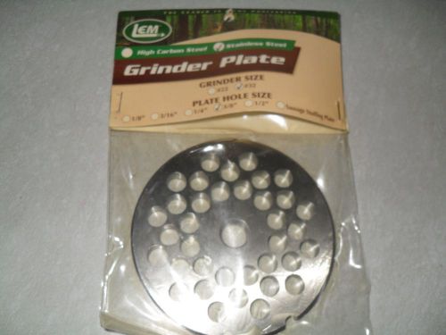LEM #32 Stainless Steel Electric Meat Grinder Replacement Plate 10mm 3/8&#034;