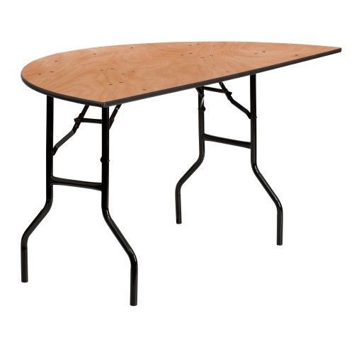 Flash furniture yt-whrft60-hf-gg 60&#039;&#039; half-round wood folding banquet table for sale