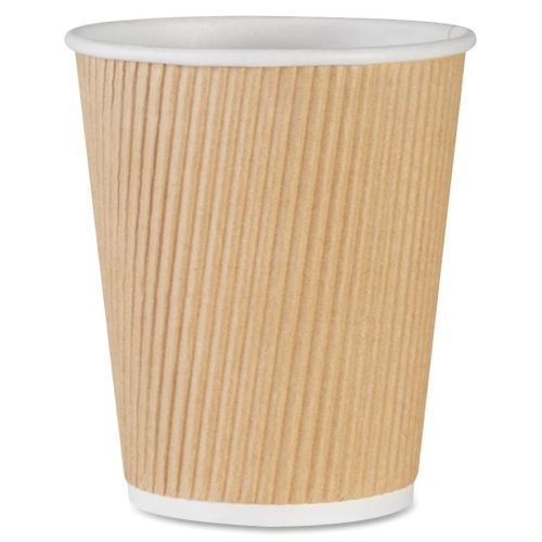 GJO11255CT Rippled Hot Cup, 8oz., 500/CT, Brown