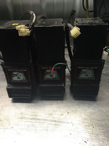 Lot of 3 Dixie Narco/Ardac USA-15 Upstack Dollar Bill Acceptors