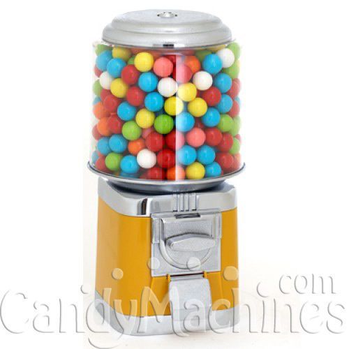 Single Barrel Gumball Bulk Vending Machine - YELLOW