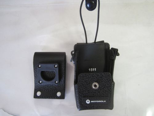 Motorola pmln4471b leather case for radio ex600-xls, ex600 ex500, pro7150 elite for sale