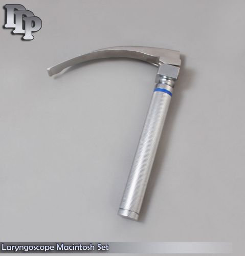 LARYNGOSCOPE SMALL HANDLE AA + MACINTOSH BLADE #2 ENT INTUBATION ANESTHESIA SET