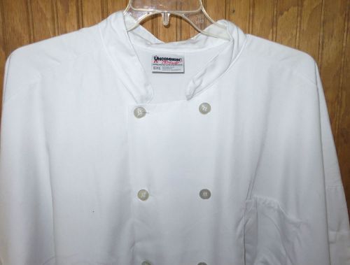 UNCOMMON THREADS Chef Coat Jacket White Double Breast Plus Size 5XL