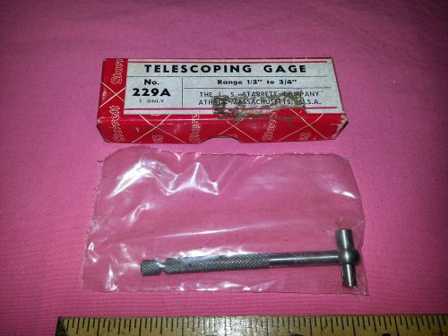 MACHINIST&#039;S STARRETT #229A TELESCOPE TELESCOPING SNAP GAGE NEW IN BOX