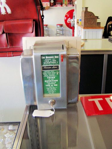 VINTAGE DINER NAPKIN HOLDER AND &#034;ANSWER BOX&#034;