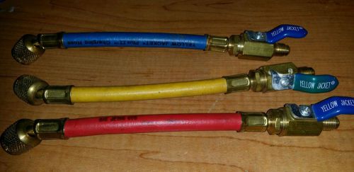 Yellow Jacket 29980 Ball Valve Hose Adapters- 3pk- NEW