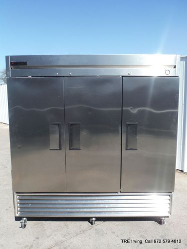 TRUE Stainless Steel 3 Door Refrigerator on Casters, T-72, MFG in 06/2008