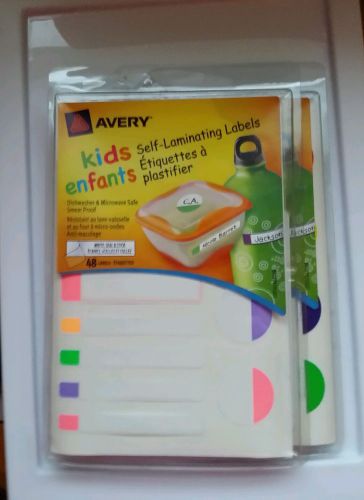 AVERY KIDS SELF-LAMINATING LABELS 41426 LOT OF 2 PACKS