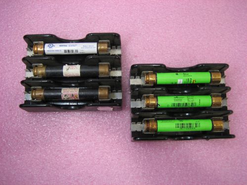 Lot of 2 marathon r6f30a3q 600 volt 30 amp fuse blocks with fuses for sale