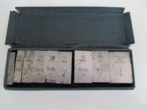 Vintage FORD (9) PC.  C.E. JOHANSSON  GAGE -BLOCK  SET (apprentice)