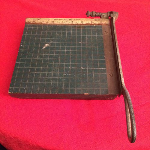 VINTAGE MILTON BRADLEY &#034;DANDY&#034; 9&#039;&#039; GUILLOTINE PAPER CUTTER PRINTING GRAPHICS