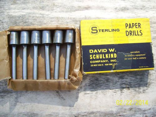 SCHULKIND STERLING PAPER DRILL BIT 11/32&#034; TYPE C 1-BIT