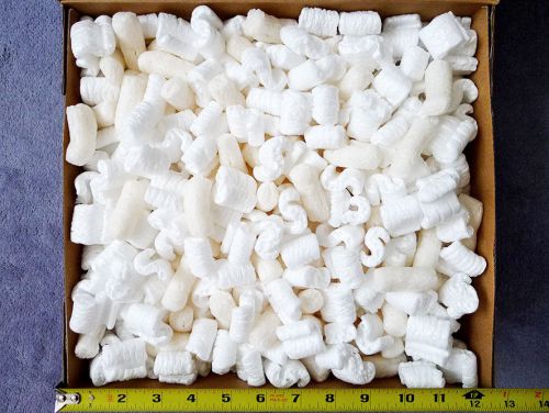 Lightweight shipping/packing s shaped styrofoam peanuts (5.5 x 11.75 x 13 box) for sale