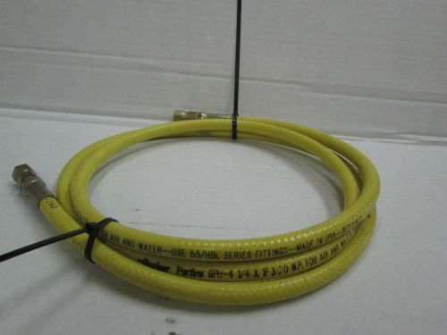 84&#034; PARFLEX GPH-4 WATER/AIR HOSE WITH 1/4&#034; FEMALE HYDRAULIC FITTINGS