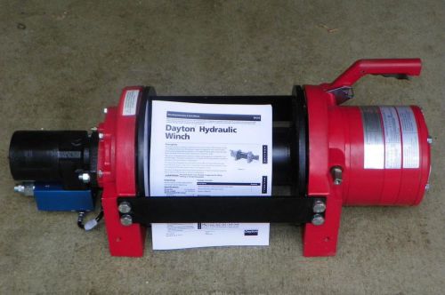 NEW DAYTON 3VJ75 Hydraulic Winch 15,000 lb, Use 1/2 in Wire 15 gpm FAST SHIP