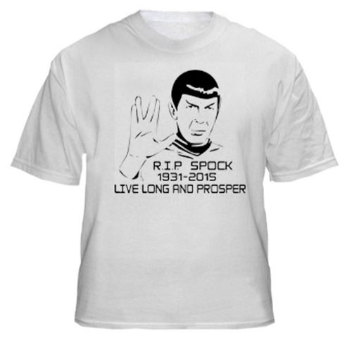 SPOCK RIP SHIRT SPOCK LIVE LONG AND PROSPER MEMORIAL SHIRT RIP SPOCK SIZE 3XL