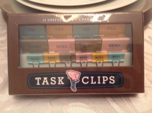 Set Of Binder Clips Multi Color, Multi Size NEW