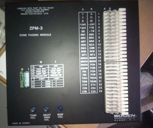 Bogen ZPM-3 Zone Paging Module ZPM3  Valcom Talkback unit new