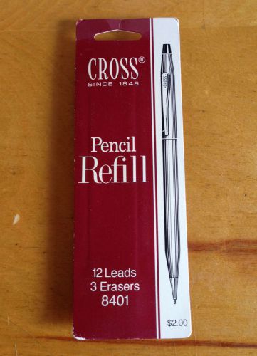 Cross Pencil Refill Kit 12 Leads 3 Erasers #8401 .9mm New Old Stock in Package