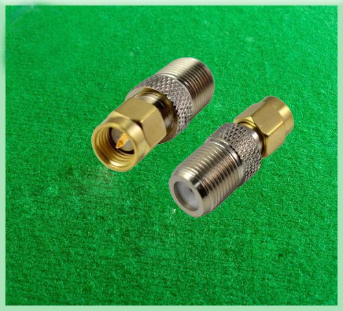 20PCS COPPER F female to SMA male plug jack RF coaxial adapter plug