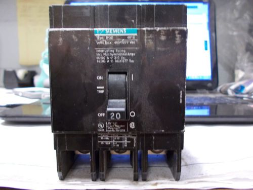 USED SIEMENS BQD 20 AMP CIRCUIT BREAKER