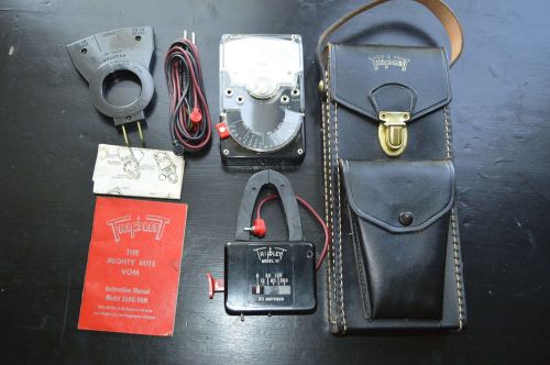 VINTAGE TRIPLETT MODEL 310C-VOM VOLT/OHM Mighty Mite Muti Meter w/ accessories