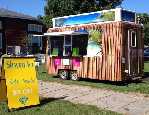 Shaved Ice Concession Trailer Looks Great! With Equipment!