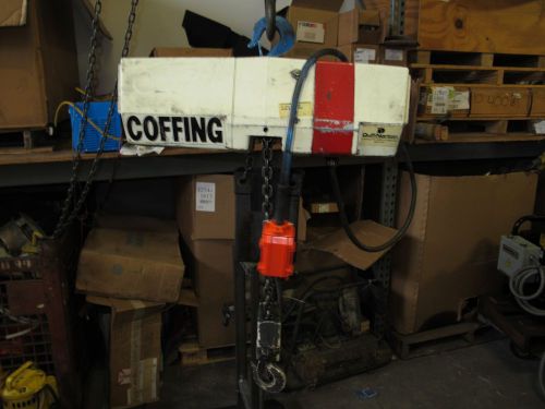 Coffing electric chain hoist 2 ton trolley 10&#039; lift 6&#039; pendant ec-4008-3 for sale