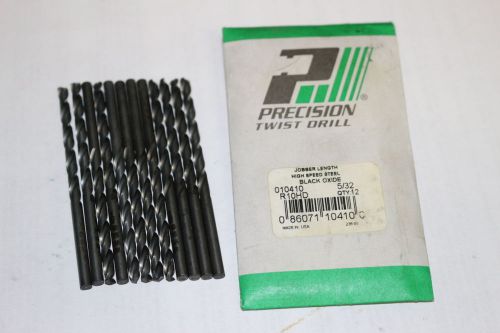 12 new PTD 5/32&#034; R10HD Jobber Length HSS 135° Precision Twist Drills black oxid