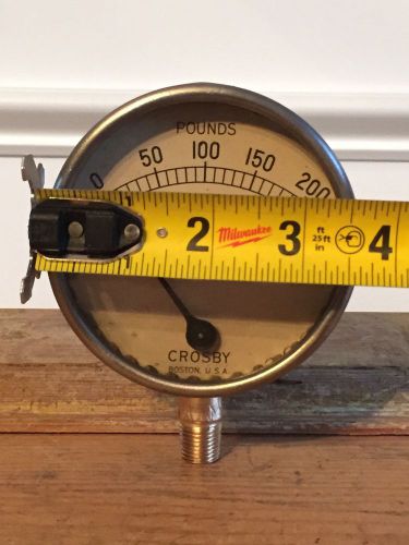 Beautiful CROSBY Pressure Gauge, Vintage, Brass, Antique, STEAM PUNK !!