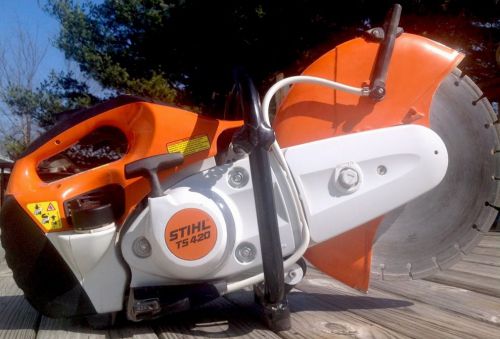 Stihl TS 420 Gas Power Concrete Masonry Cut-Off Saw.