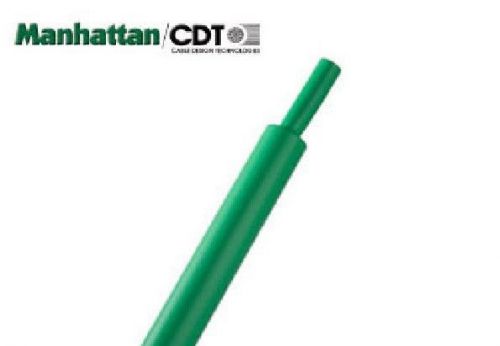 1meter - Manhattan STS221 3/16&#034; 0.19&#034; (2:1) Green Mil Heat Shrink Tubing