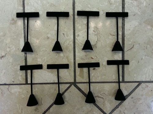 Jewelry T BAR Display Earring Tree Stands 4 1/2&#034; Black Velvet Lot of 8 MINT