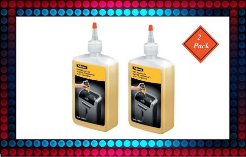 Fellowes Shredder Cutter Oil Lube Lubricant 12oz Bottle w/ Extension Nozzle 2PK