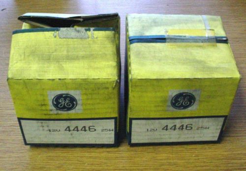 (2) GE 4446 12V VOLT 25W WATT ALL GLASS SEALED BEAM LIGHT BULBS