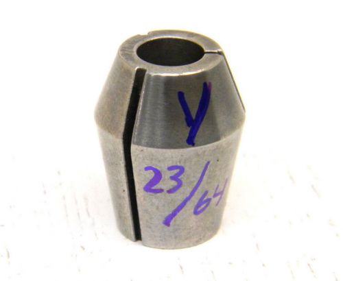 USED UNIVERSAL ENGINEERING 23/64&#034; DOUBLE TAPER SERIES &#034;Y&#034; COLLET .3594&#034;