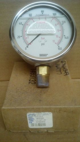 Wika 213.53 4&#034; Liquid Filled Pressure Gauge 160PSi, 1/2 NPT 973463