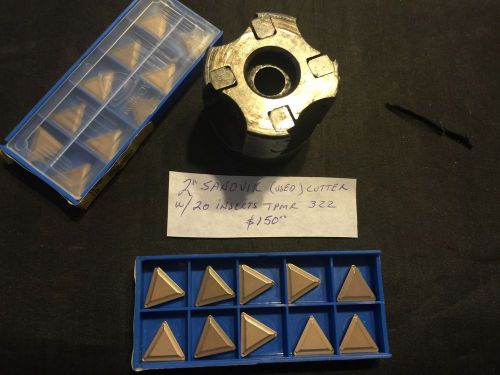 Sandvik RA262.2 - 050 Cutter W/ 20 Korloy TPMR 322 C-5 Carbide Inserts